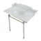 Kingston Brass 36 Carrara Marble Console Sink with Stainless Steel Legs, Marble WhitePolished Nickel LMS36M86ST - alternate 1
